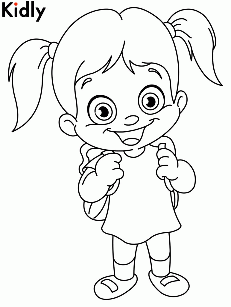 Little Boy And Girl Coloring Pages Little Girl Ballerina Coloring ...