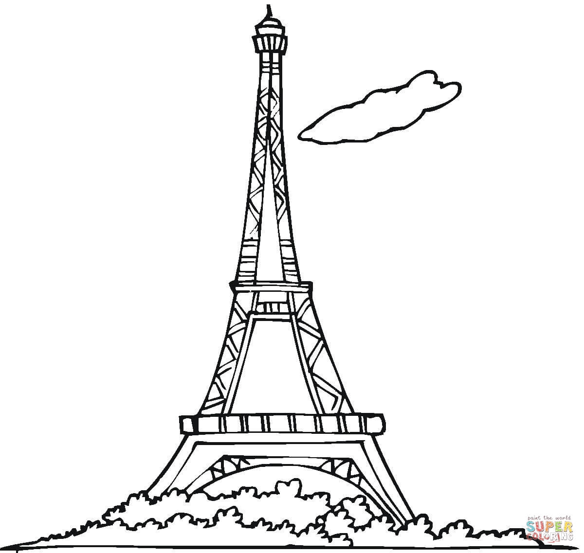 Eiffel Tower coloring page | Free Printable Coloring Pages