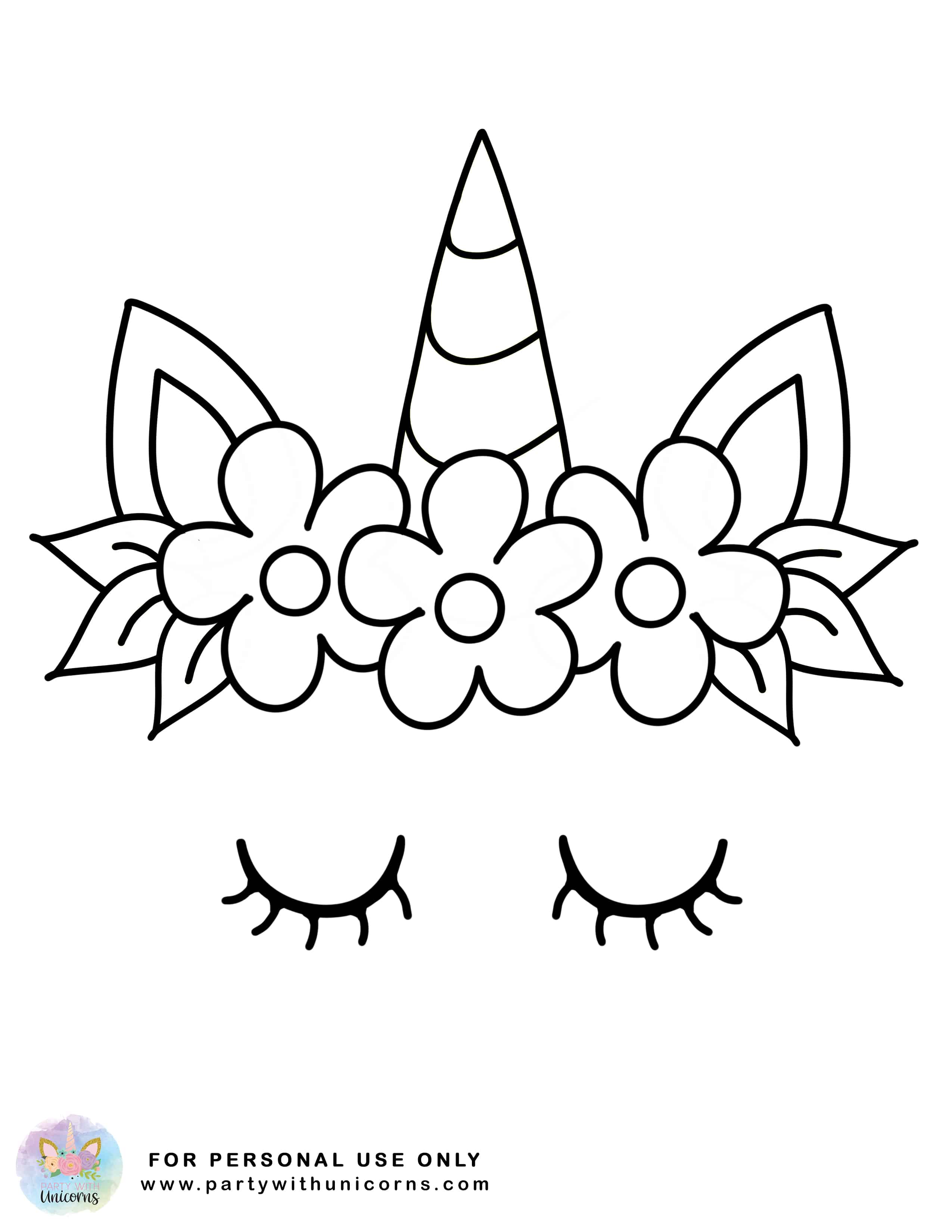 Unicorn Coloring Pages - Free Printable Coloring Book - Party with Unicorns