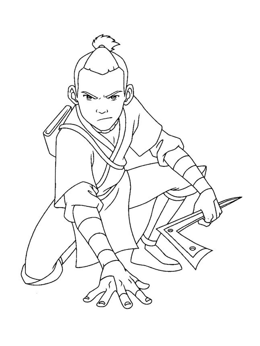 Sokka coloring pages