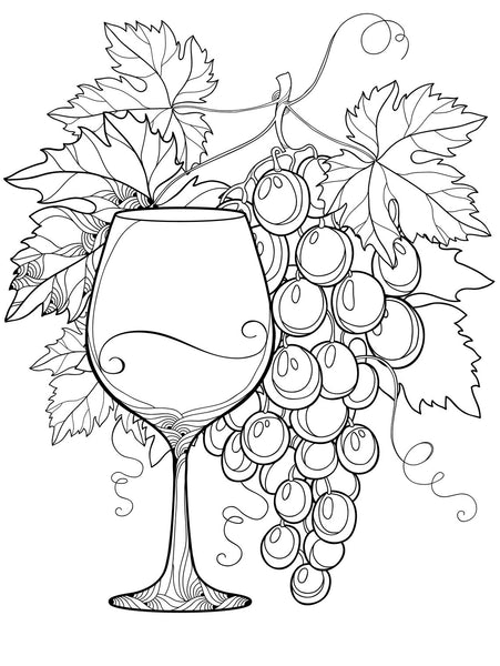 Alcohol Giggles - Wine & Cocktails PDF Coloring Book – Rachel Mintz Coloring  Books