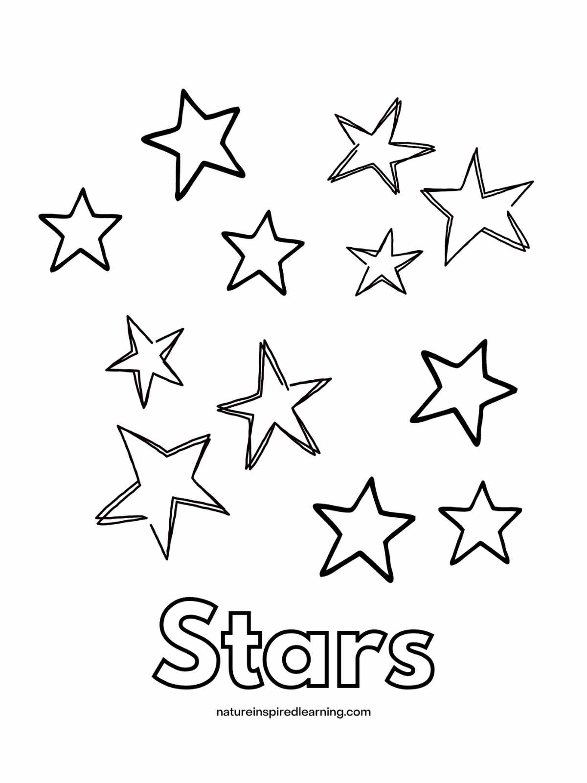 Printable Star Coloring Pages for Kids - Nature Inspired Learning