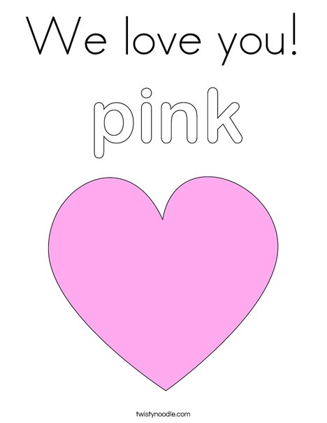 We love you Coloring Page - Twisty Noodle