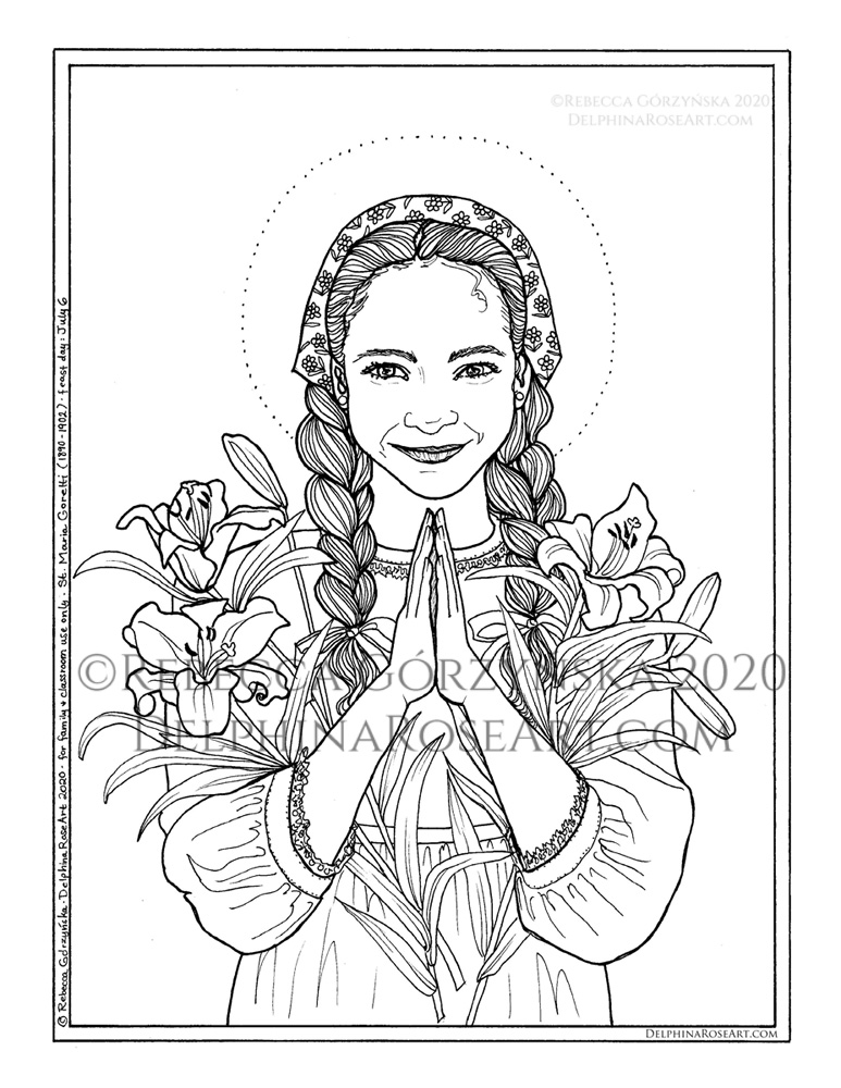Maria Goretti coloring page