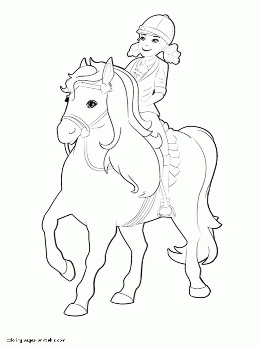 Barbie and Her Sisters in A Pony Tale coloring pages 8 || COLORING ...