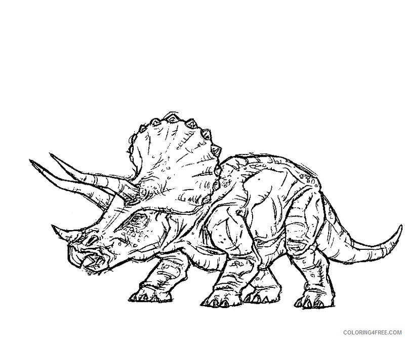 jurassic park triceratops coloring pages Coloring4free ...
