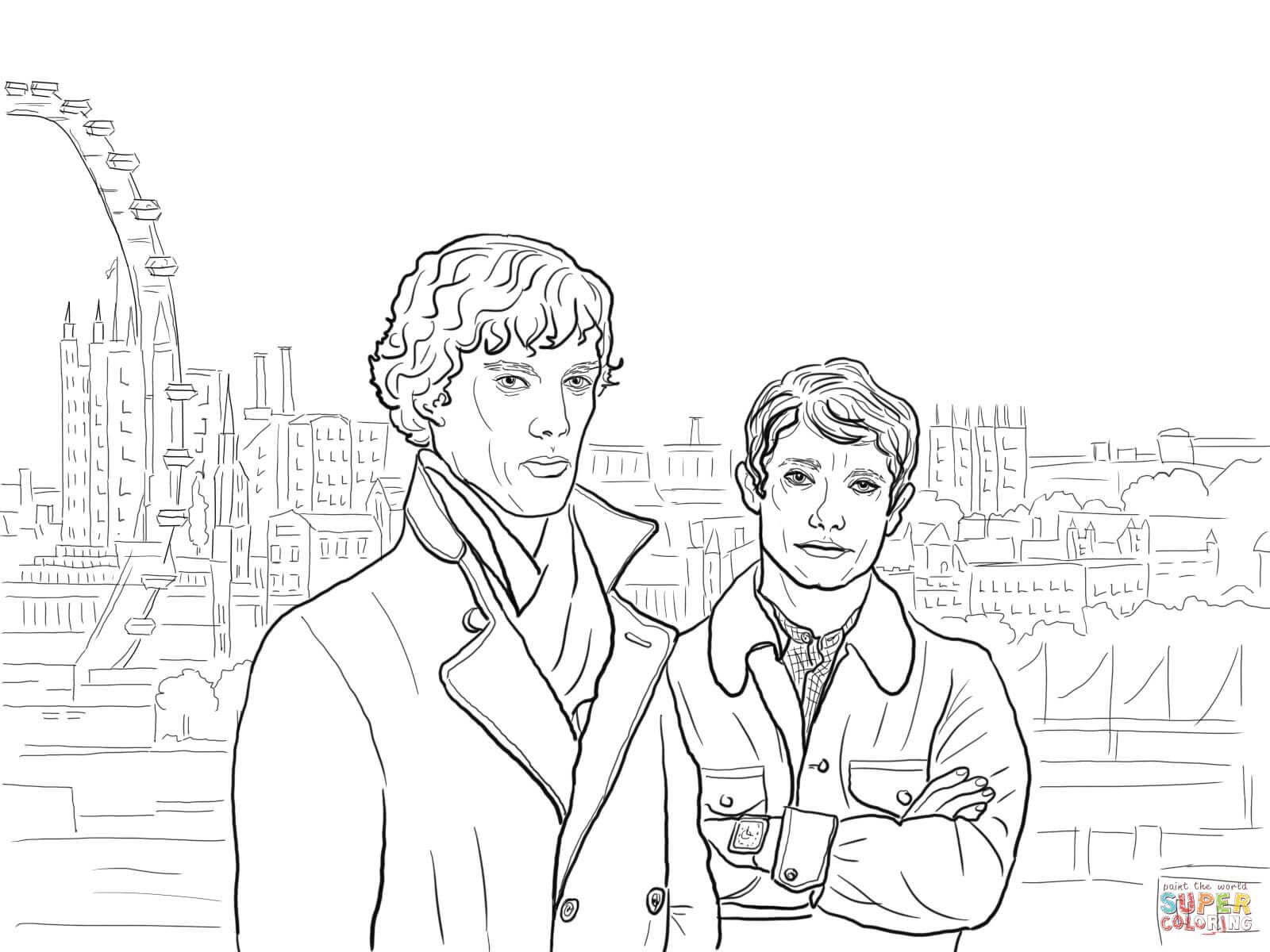 Image result for sherlock holmes coloring pages | Coloring pages, Coloring  books, Sherlock