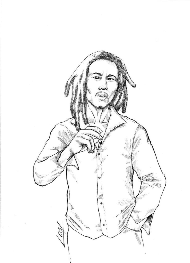 Bob Marley Coloring Pages - Google Twit