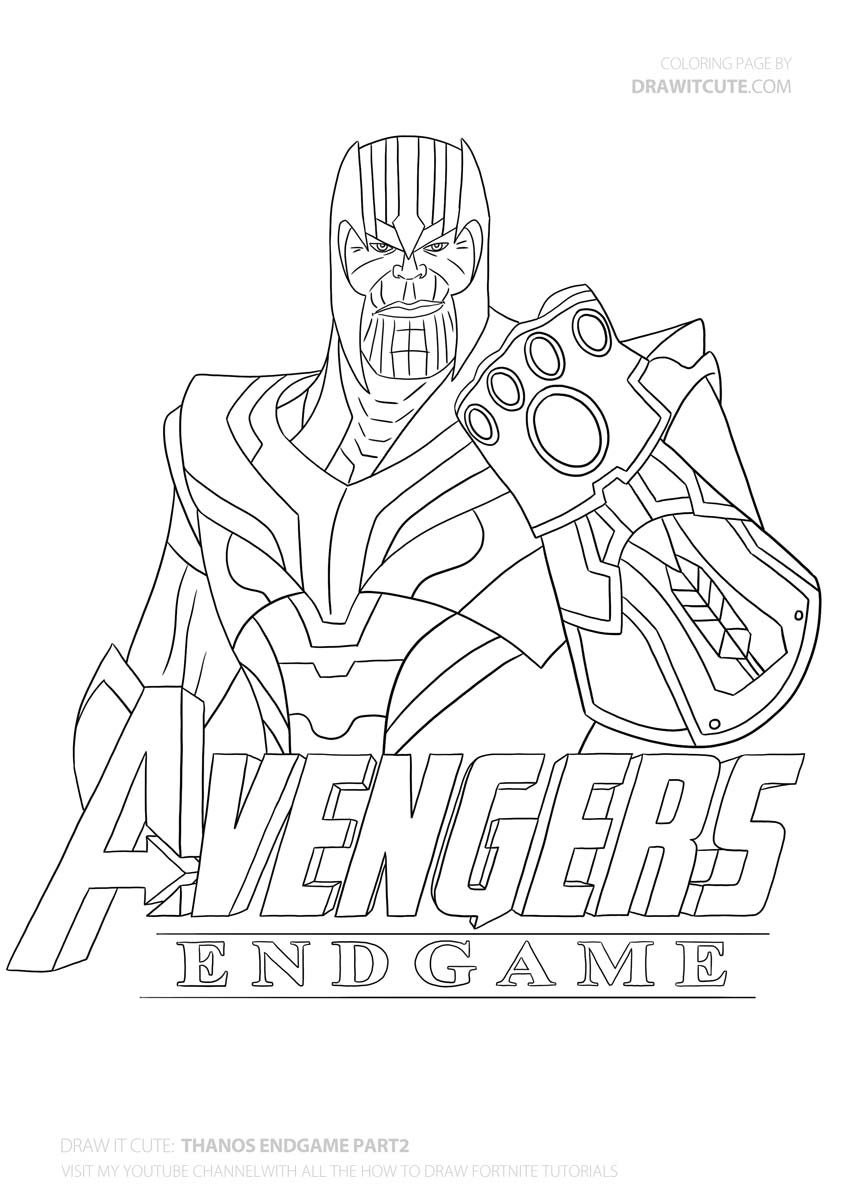How to draw Thanos | Step-by-step guide with coloring page ...