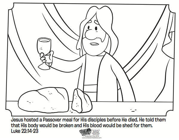 Last Supper - Bible Coloring Pages | What's in the Bible?
