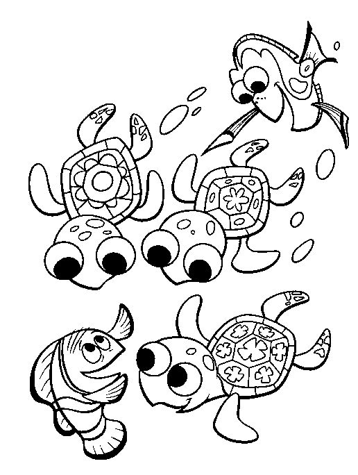 finding nemo crush coloring pages image ...