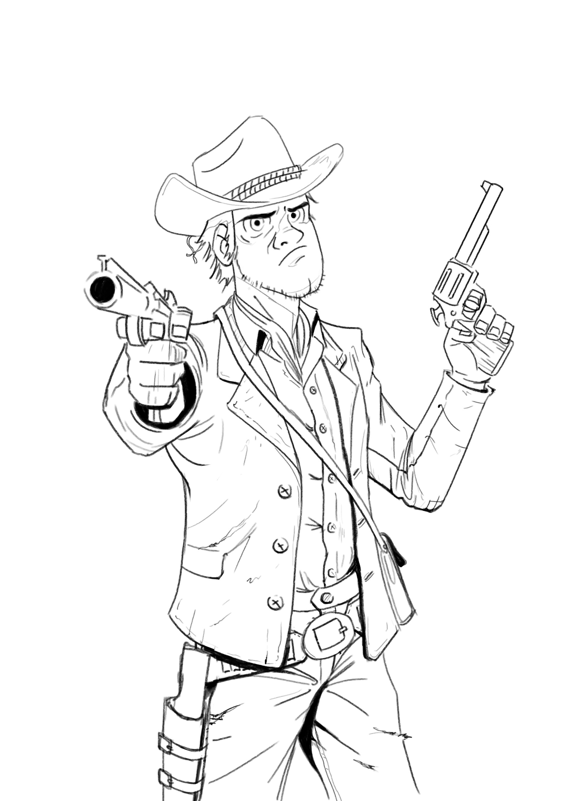 Red Dead Redemption Coloring Pages - Coloring Nation