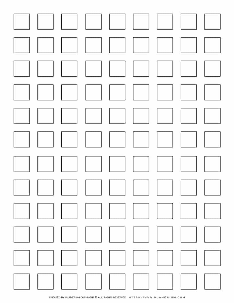 108 Squares Grid | Planerium