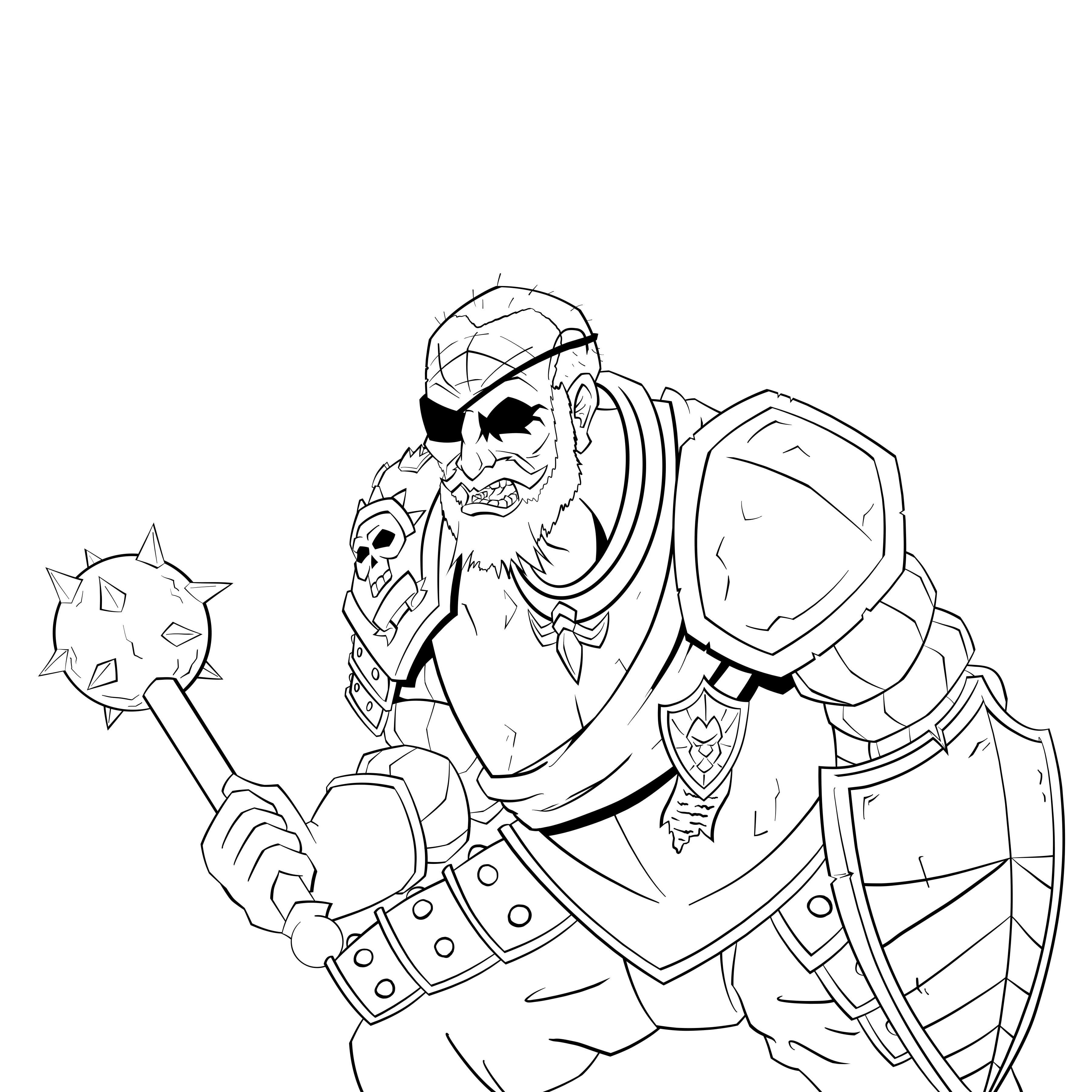 A coloring page of my Man At Arms who ...