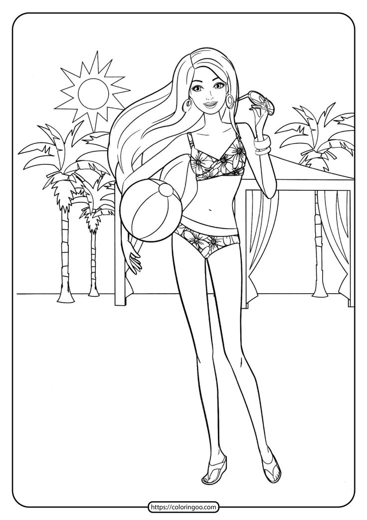 Free Printable Barbie Coloring Pages 05 ...