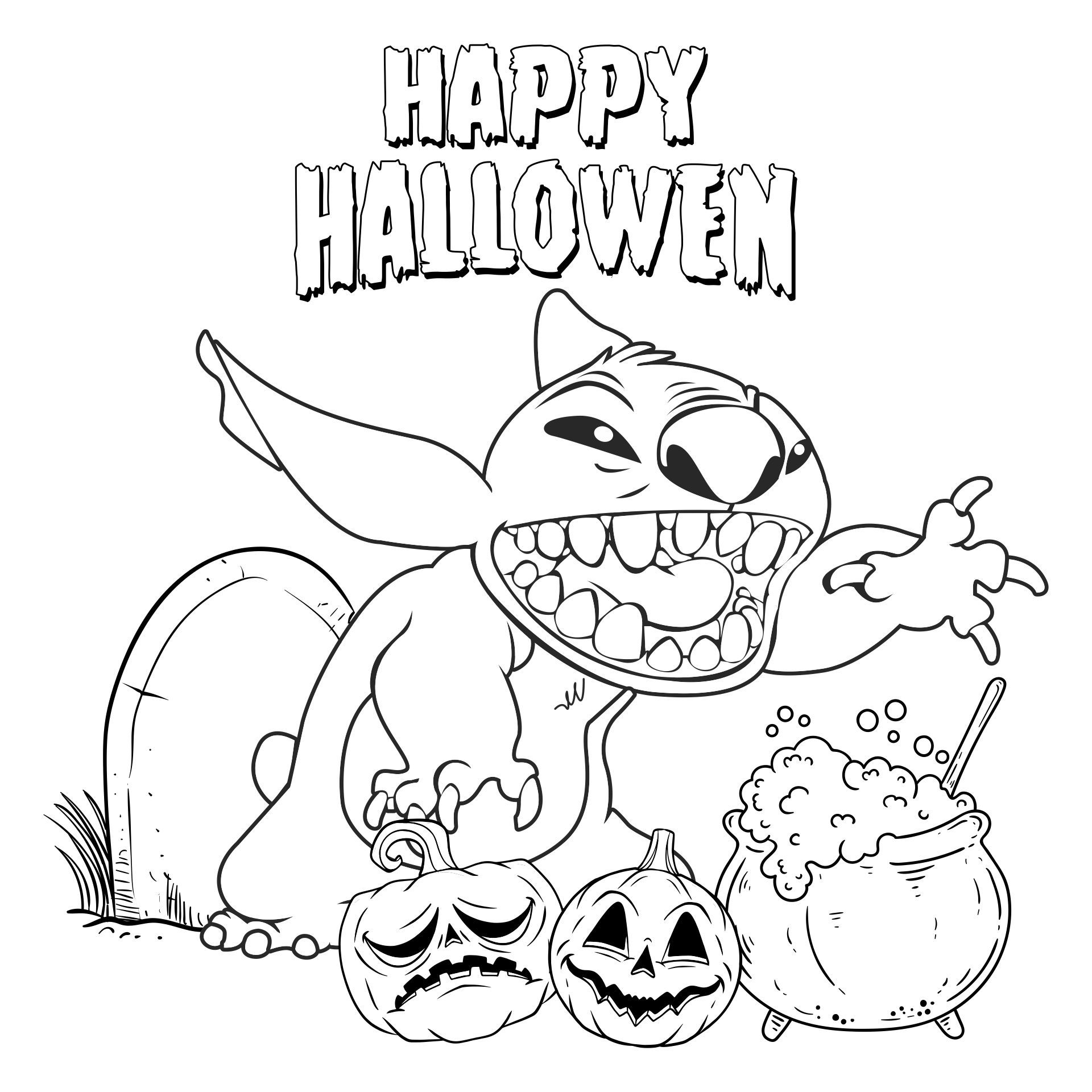 15 Best Disney Halloween Coloring Pages Printable PDF for Free at  Printablee | Halloween coloring pages, Stitch coloring pages, Disney halloween  coloring pages
