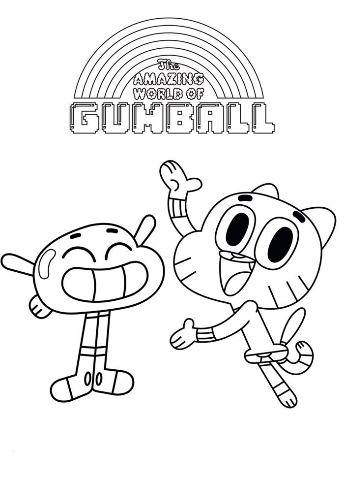 The Amazing World Of Gumball Coloring Book Page Gumball Darwin Nicole Anais  Richard Watterson – Otosection