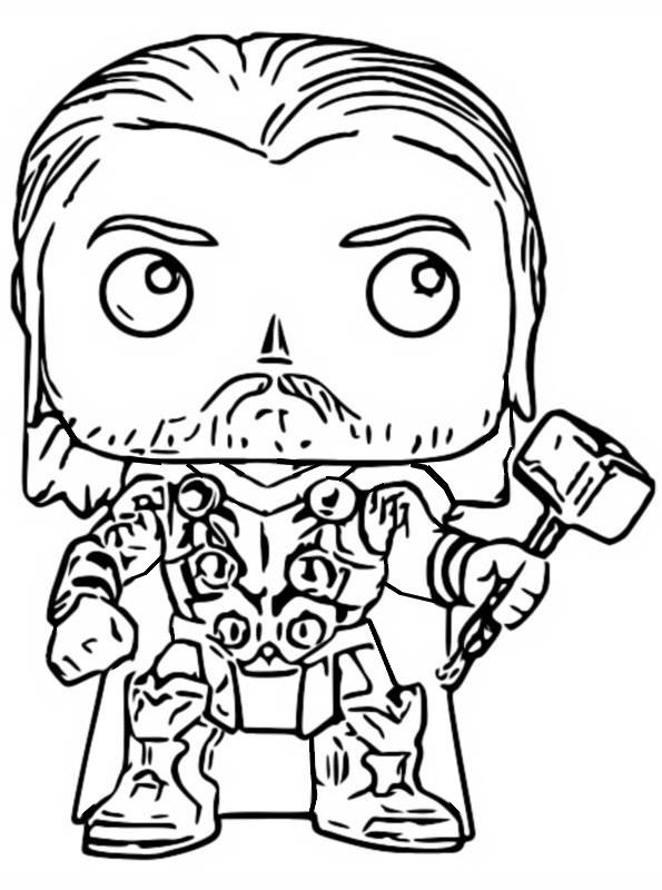 Kids-n-fun.com | Coloring page Funko Pops Marvel Thor