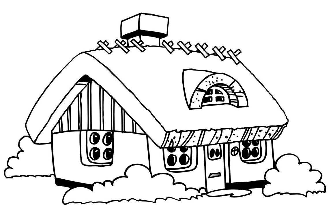 Drawing House #64784 (Buildings and Architecture) – Printable coloring pages