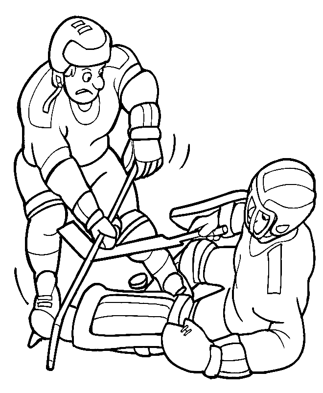 Ice Hockey Goalie Coloring Pages - Hockey Coloring Pages - Coloring Pages  For Kids And Adults