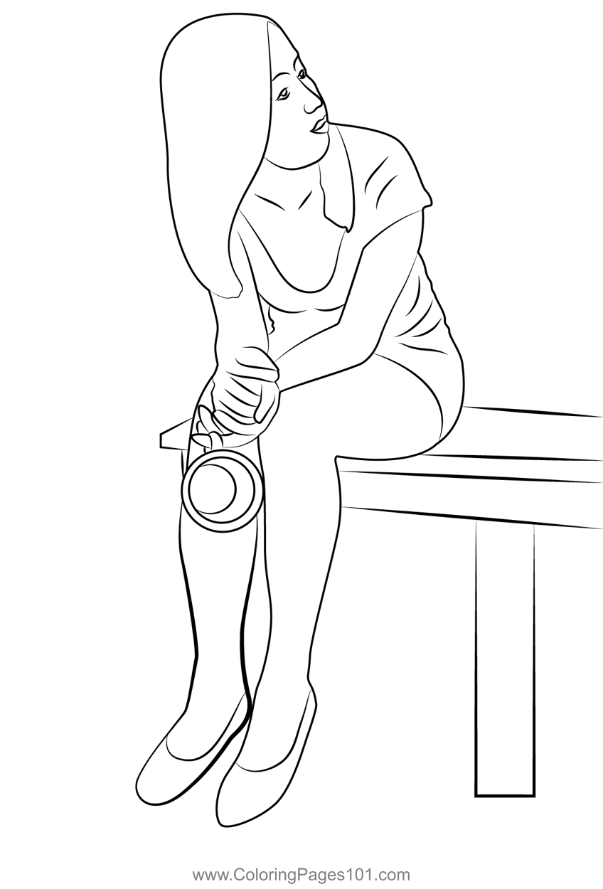 Girl Sitting Bench Coloring Page for Kids - Free Girls Printable Coloring  Pages Online for Kids - ColoringPages101.com | Coloring Pages for Kids