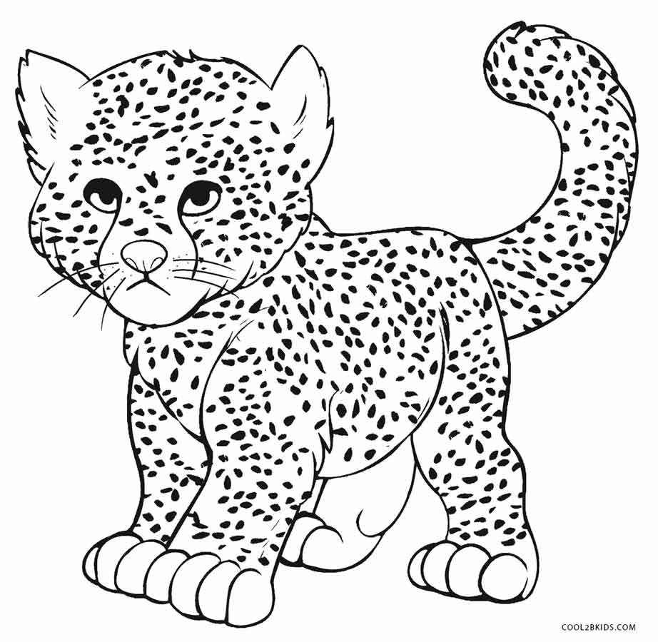 Printable Cheetah Coloring Pages For Kids