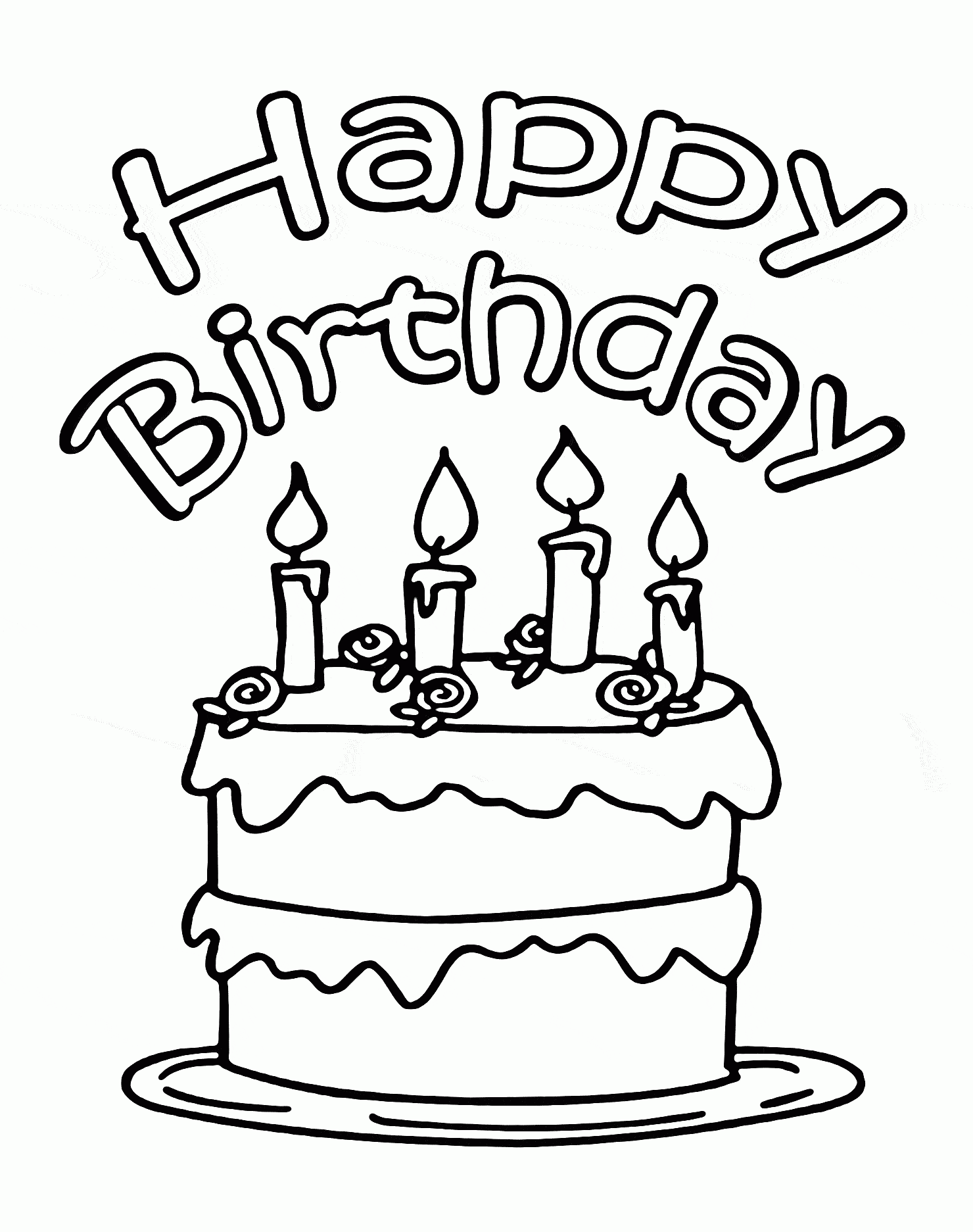 4th Birthday Coloring Pages - Coloring Nation