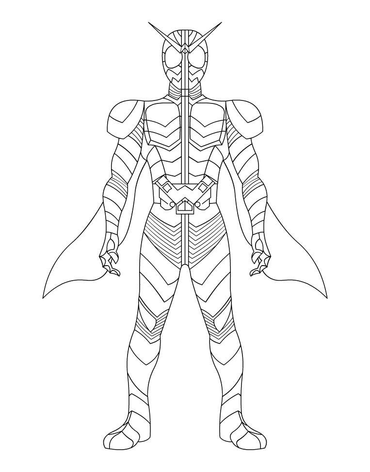 Kamen rider coloring pages