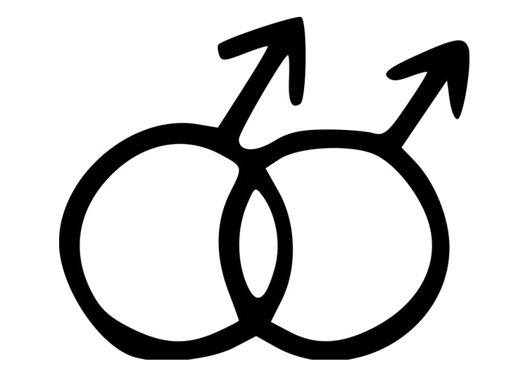 Coloring Page gay symbol - free printable coloring pages