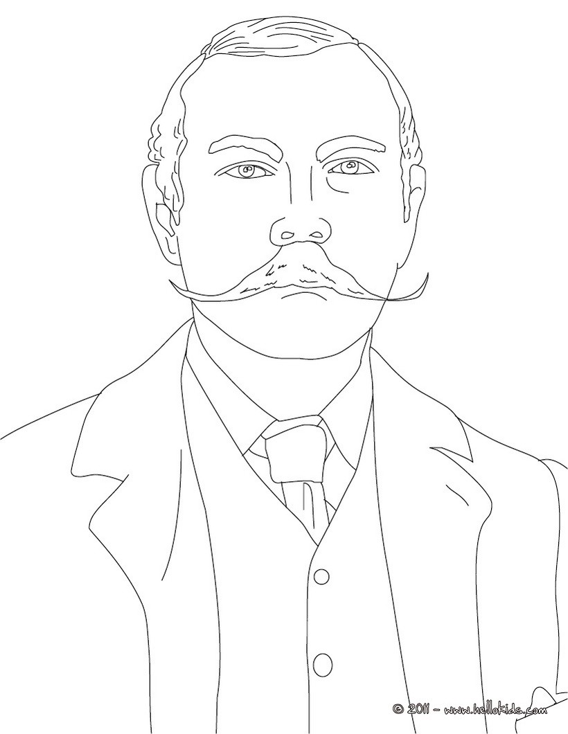 Arthur conan doyle coloring pages - Hellokids.com