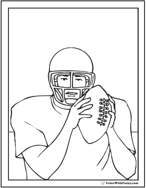 33+ Football Coloring Pages ✨ Quarterbacks, Receivers, Running-backs!