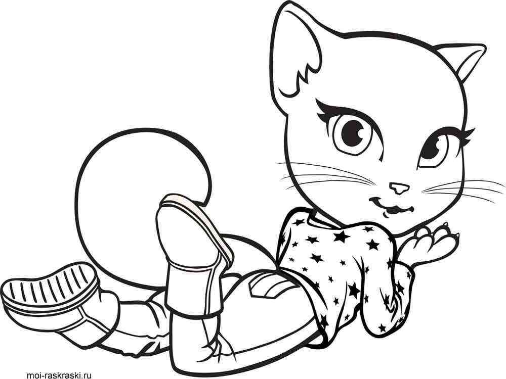 Tom and Angela coloring pages