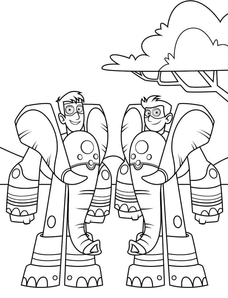 Free Wild Kratts to Color Coloring Page ...