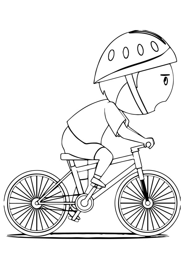Coloring Pages | Kids Riding Bicycle Coloring Page