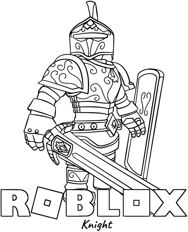 Print Roblox coloring pages knight ...