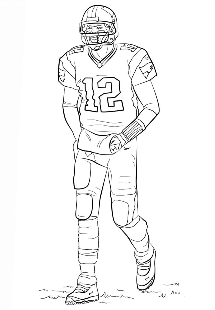 American Football Player Coloring Pages | Sports coloring pages, Football coloring  pages, Coloring pages for boys