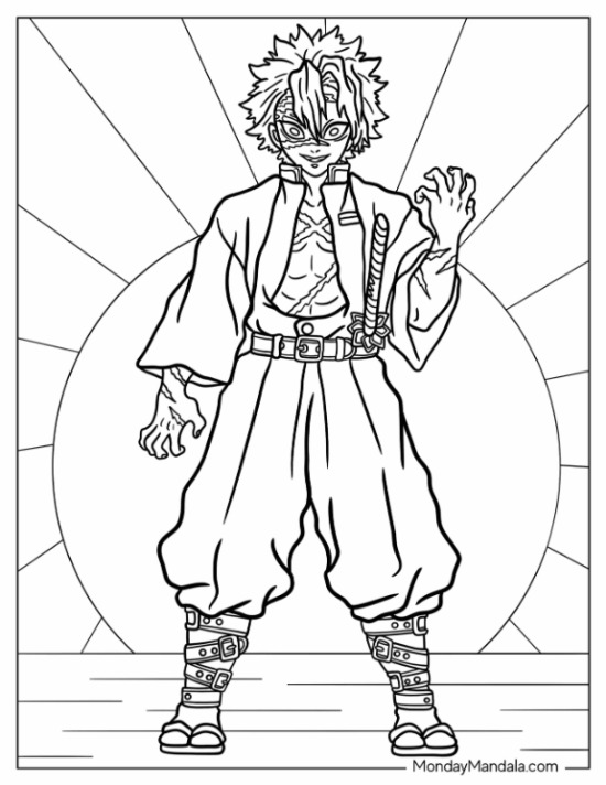 32 Demon Slayer Coloring Pages (Free ...