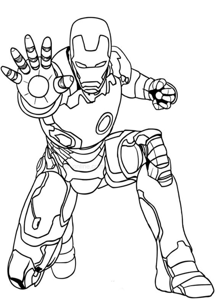 Print Iron man Coloring Pages