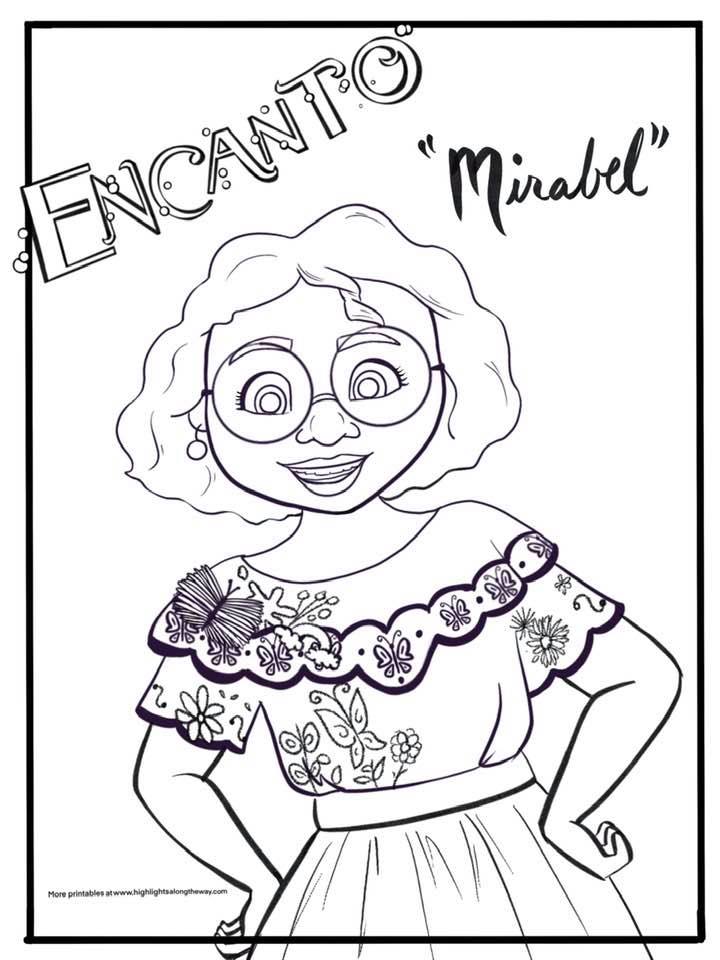 Free Printable Coloring Sheets inspired by Disney's Encanto