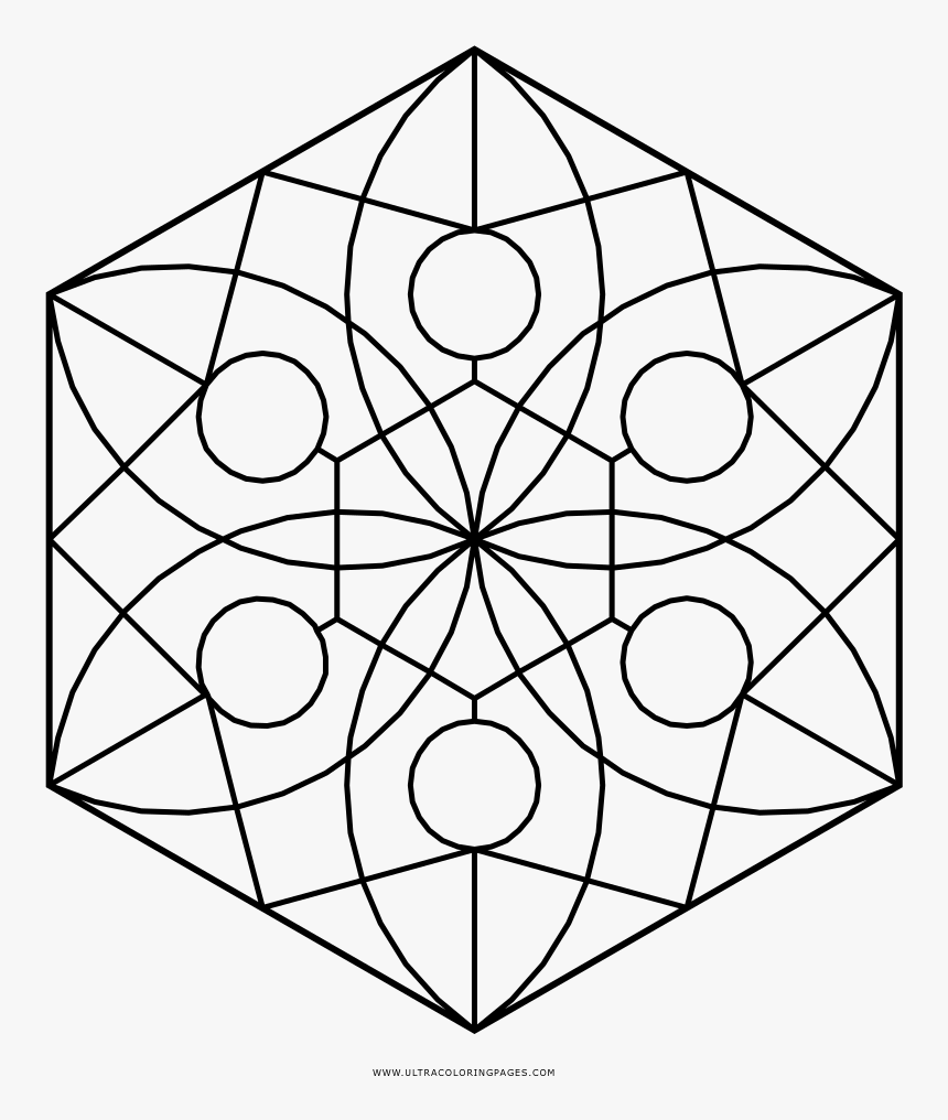 Hexagon Pattern Coloring Page, HD Png Download - kindpng