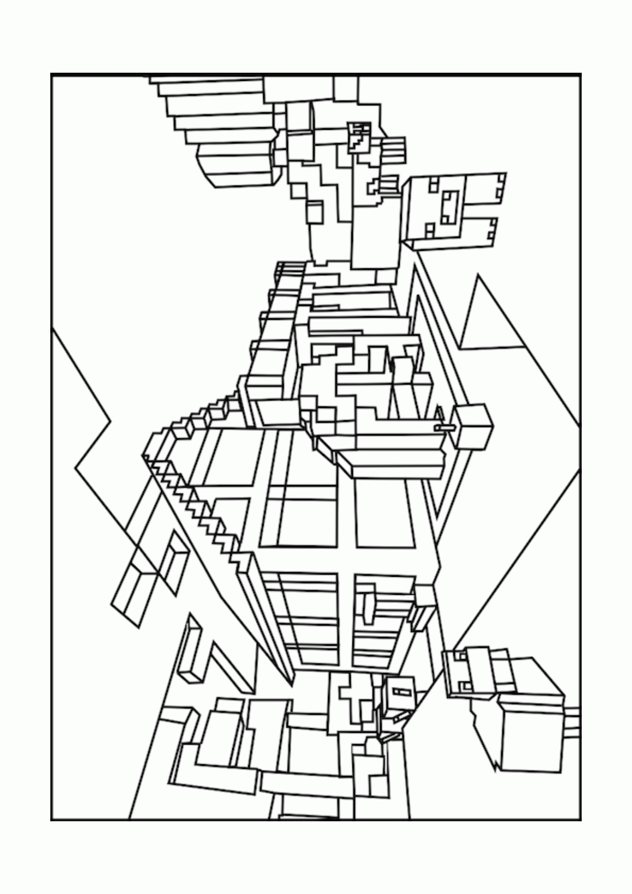 Best Minecraft World Coloring Pages - Free, printable Minecraft ... | Minecraft  coloring pages, Halloween coloring pages, Dragon coloring page