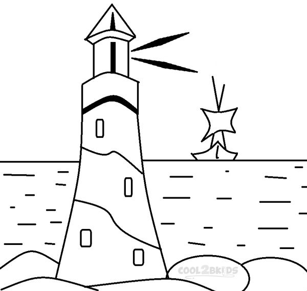 Printable Lighthouse Coloring Pages For Kids | Coloring pages for kids, Coloring  pages, Free coloring pages