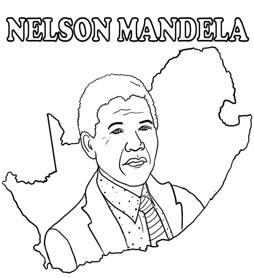 Nelson Mandela 5 Coloring Page - Free Printable Coloring Pages for Kids
