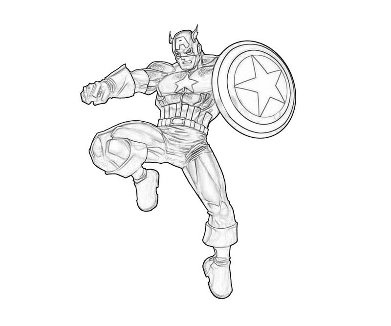 Drawing Captain America #76566 (Superheroes) – Printable coloring pages