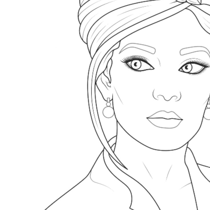 Pin by Color Therapy on Раскраски | People coloring pages, Art, Black and  white drawing