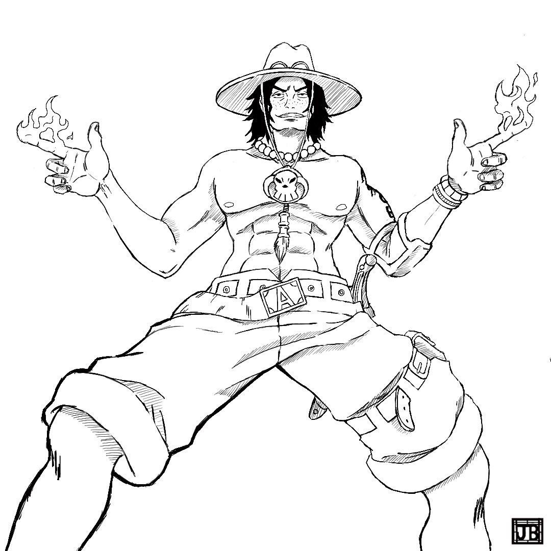 drawing I did of Ace for Inktober. dropped all three versions from detail  to just outlines. let me know what you think!