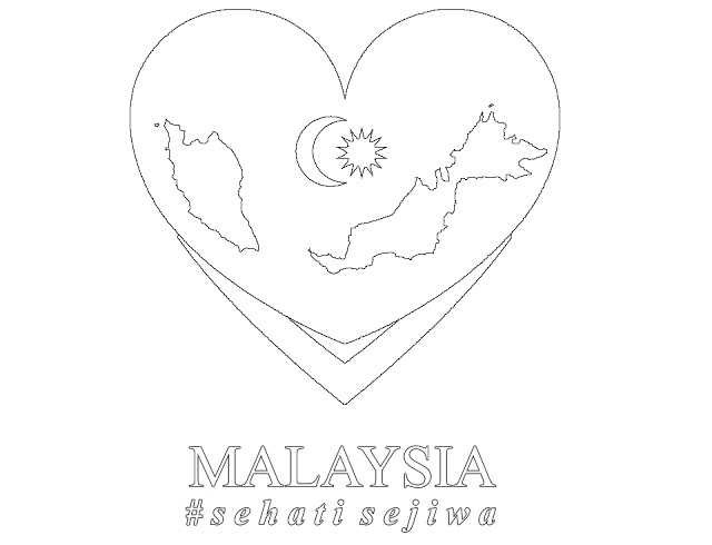 Satu malaysia logo coloring pages