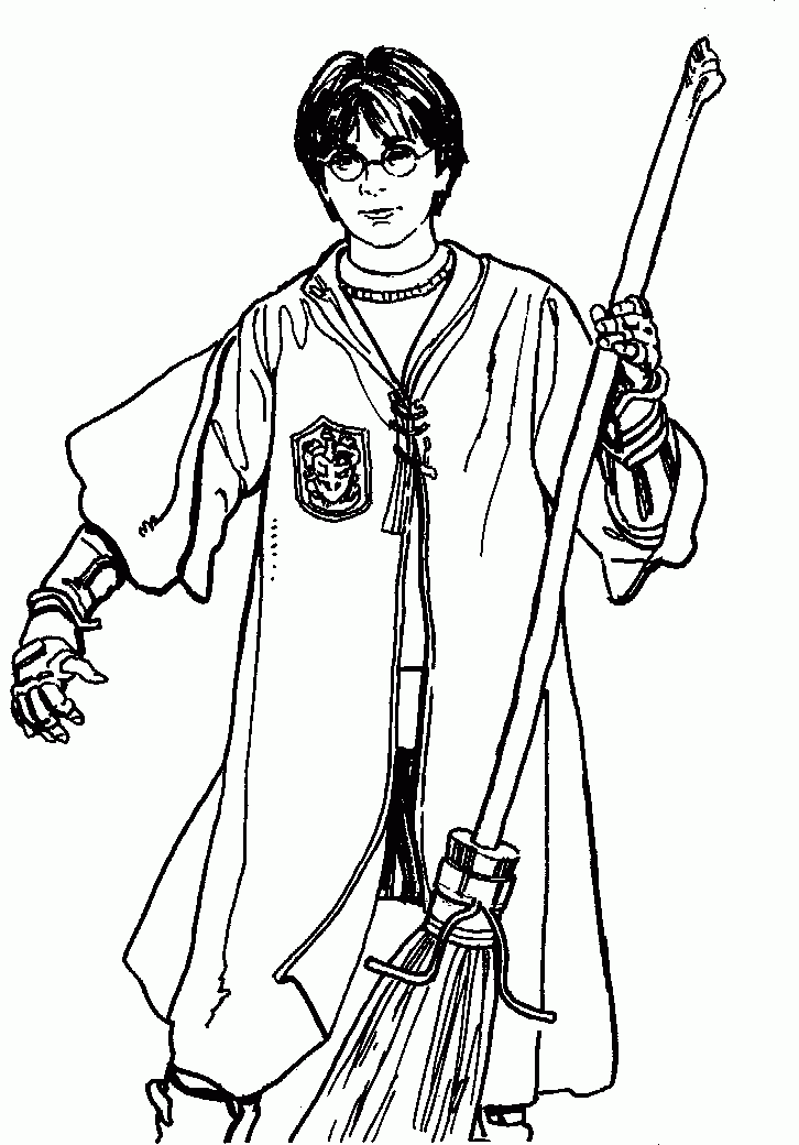 Free Harry Potter Coloring Page, Download Free Clip Art, Free Clip Art on  Clipart Library