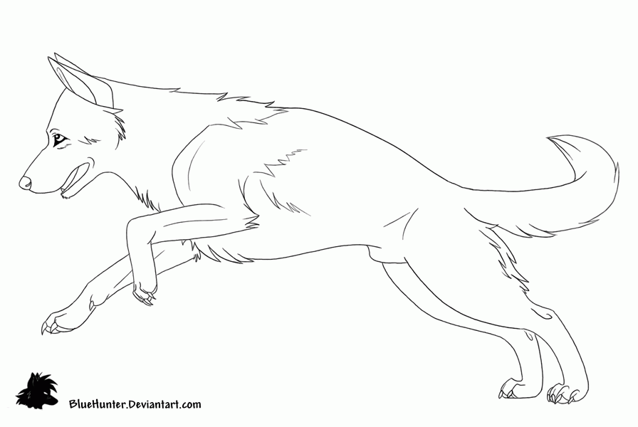 German Shepherd Coloring Book Pages - Coloring Page