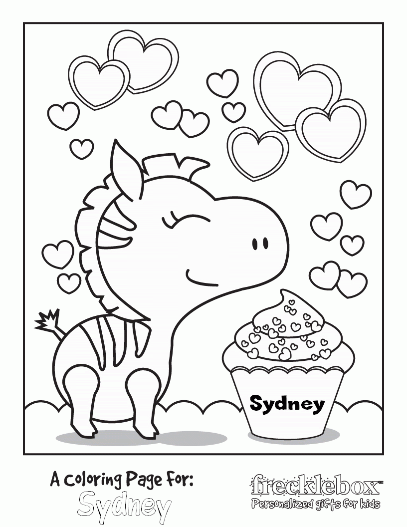 Sydney name coloring page